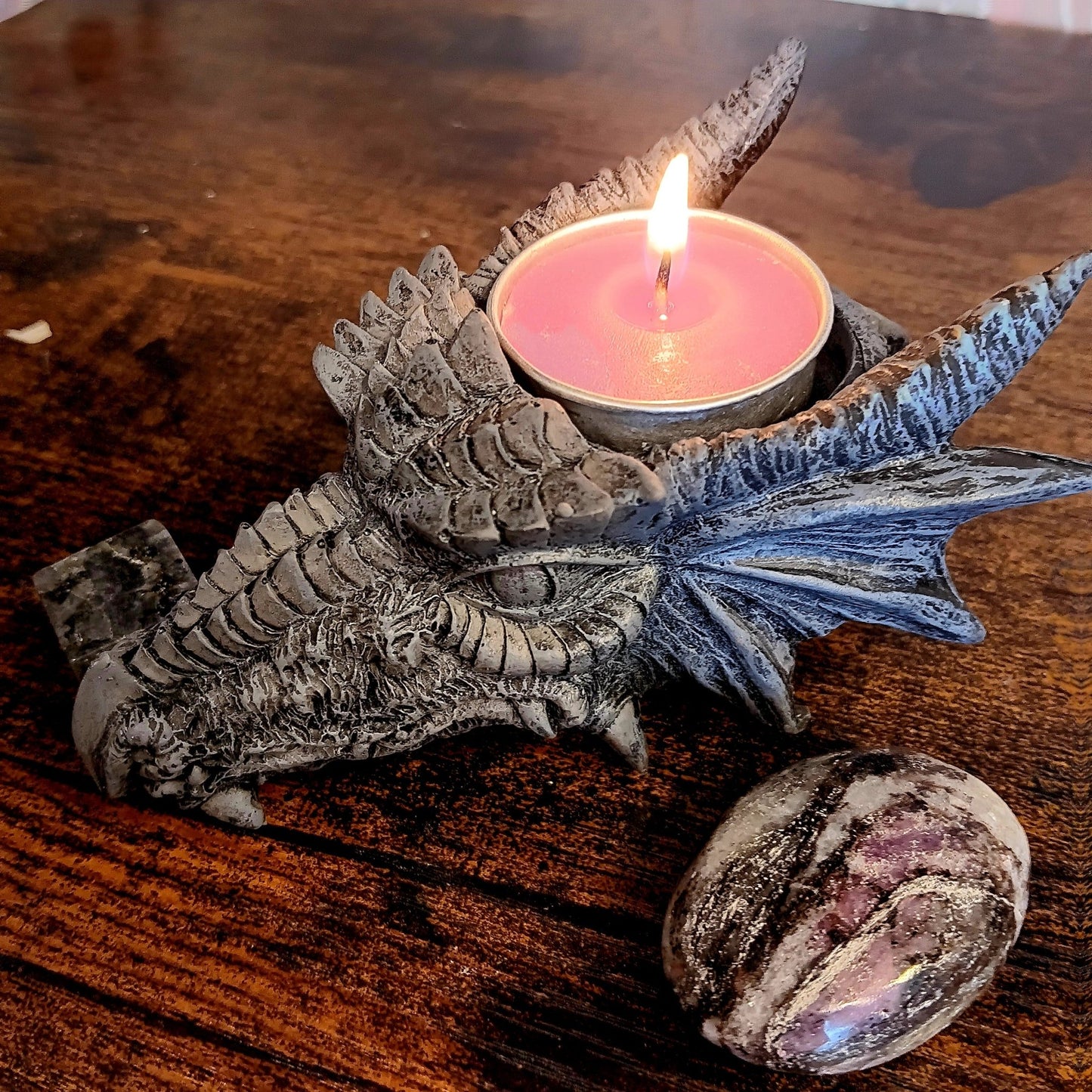 Dragon Head T-Light Holder Woodland Witchcraft