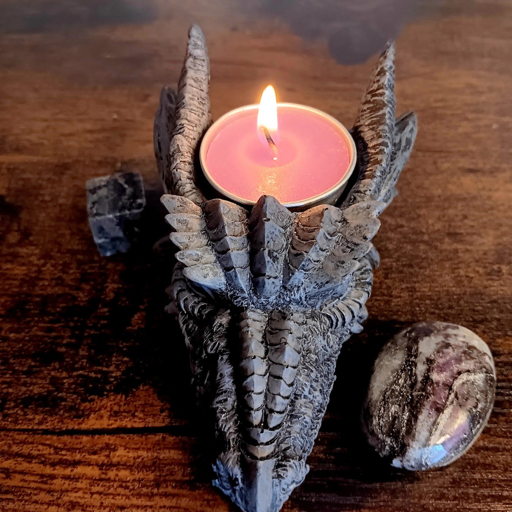 Dragon Head T-Light Holder Woodland Witchcraft
