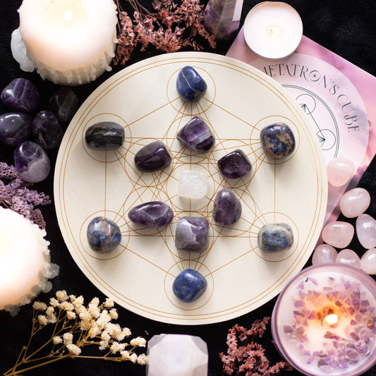 Metatron's Cube Crystal Grid Set Woodland Witchcraft