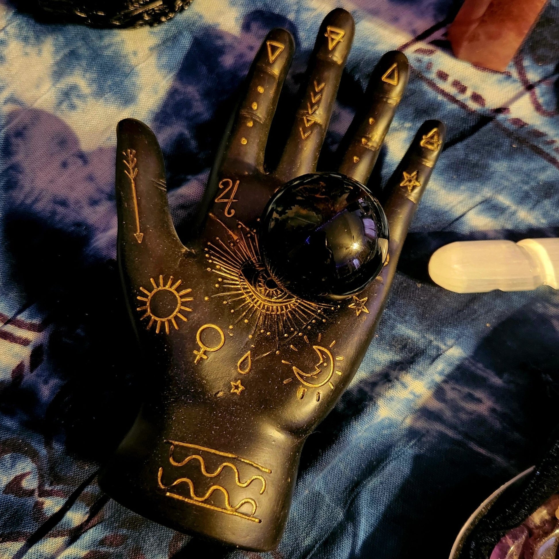 BLACK PALMISTRY HAND Woodland Witchcraft