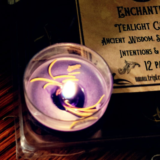 DARK MOON ENCHANTED TEALIGHT CANDLES Woodland Witchcraft