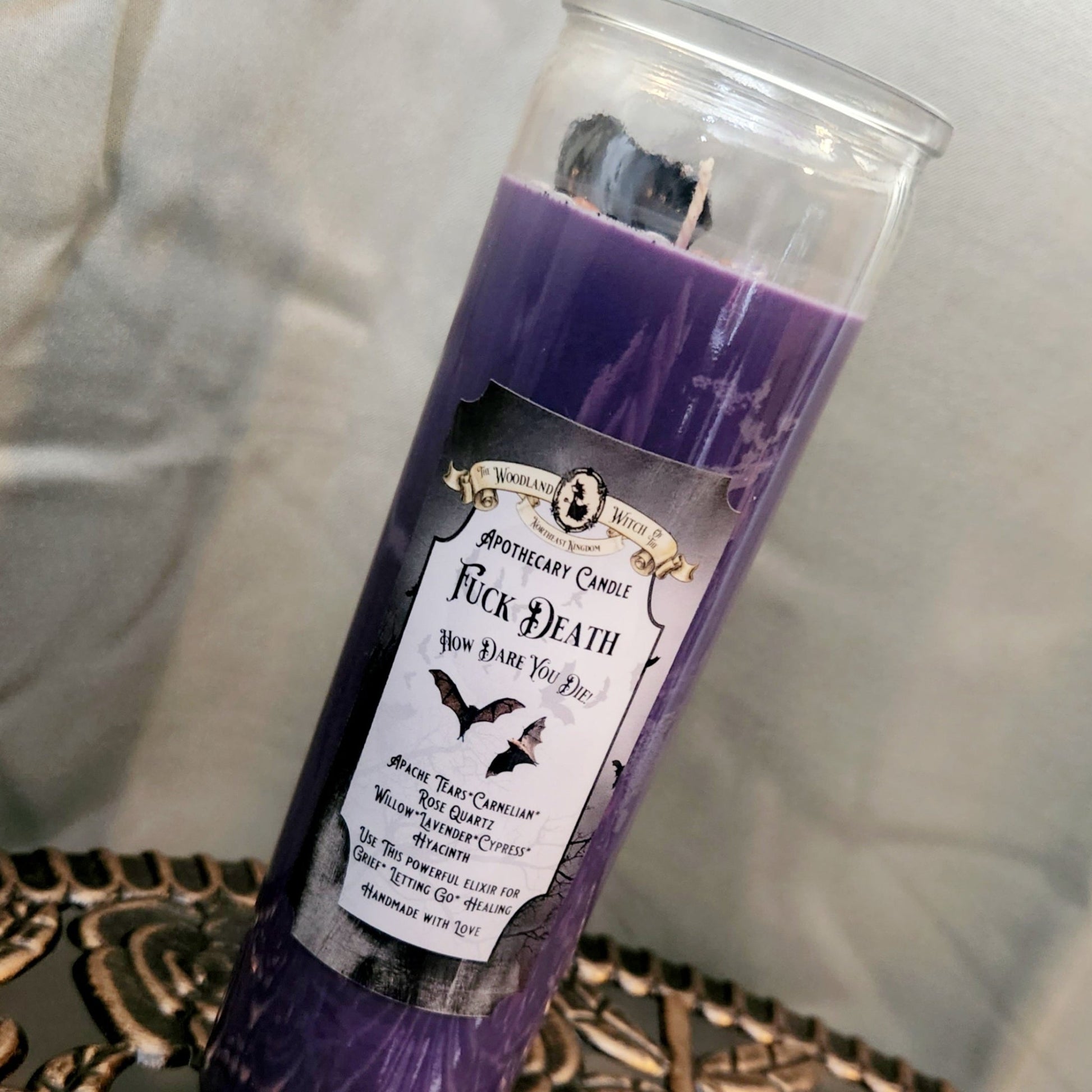 FUCK DEATH APOTHECARY 7 DAY CANDLE Woodland Witchcraft