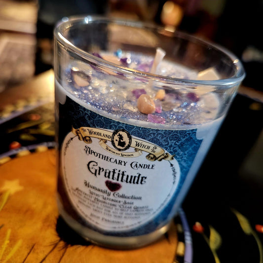 GRATITUDE APOTHECARY CANDLE Woodland Witchcraft