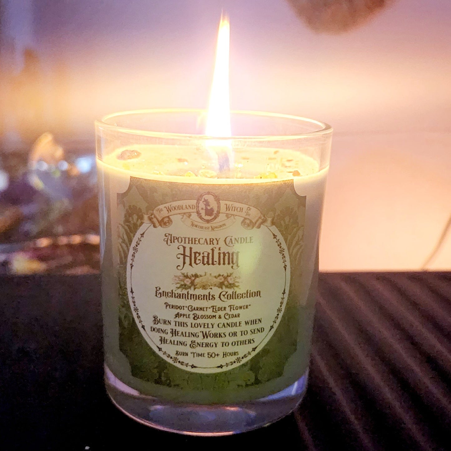 HEALING APOTHECARY CANDLE for Emotional & Physical Healing Woodland Witchcraft