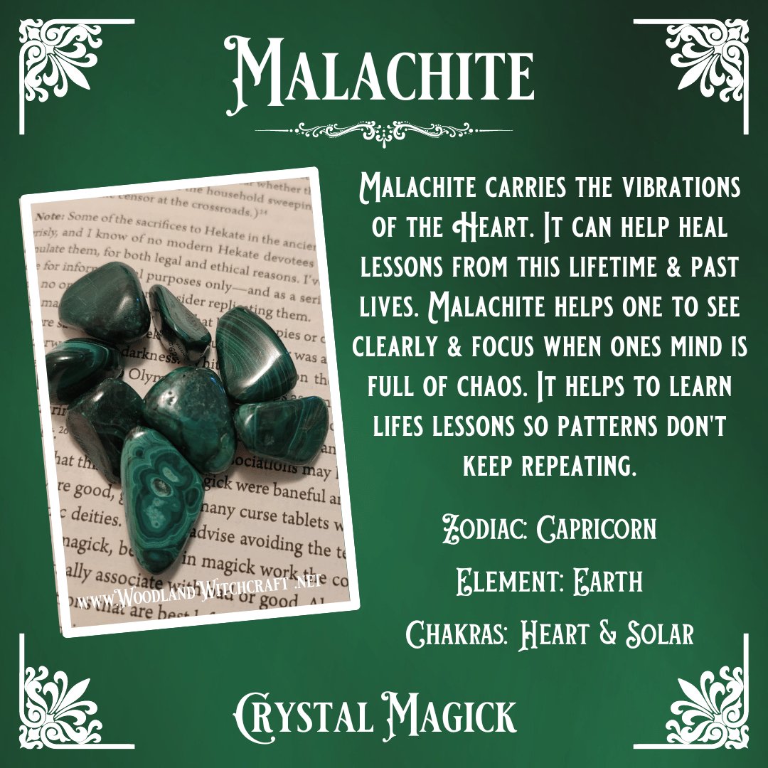 MALACHITE TUMBLED GEMSTONE for Healing, Transformation & Balance Woodland Witchcraft