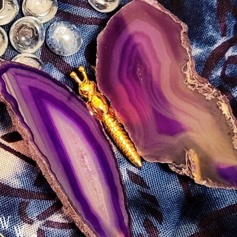 PURPLE AGATE BUTTERFLY Woodland Witchcraft