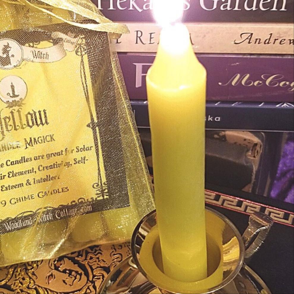 YELLOW SPELL CANDLES Woodland Witchcraft